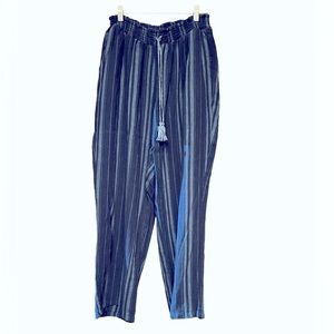 CJ Banks Blue Striped Wide Leg Pants 2X